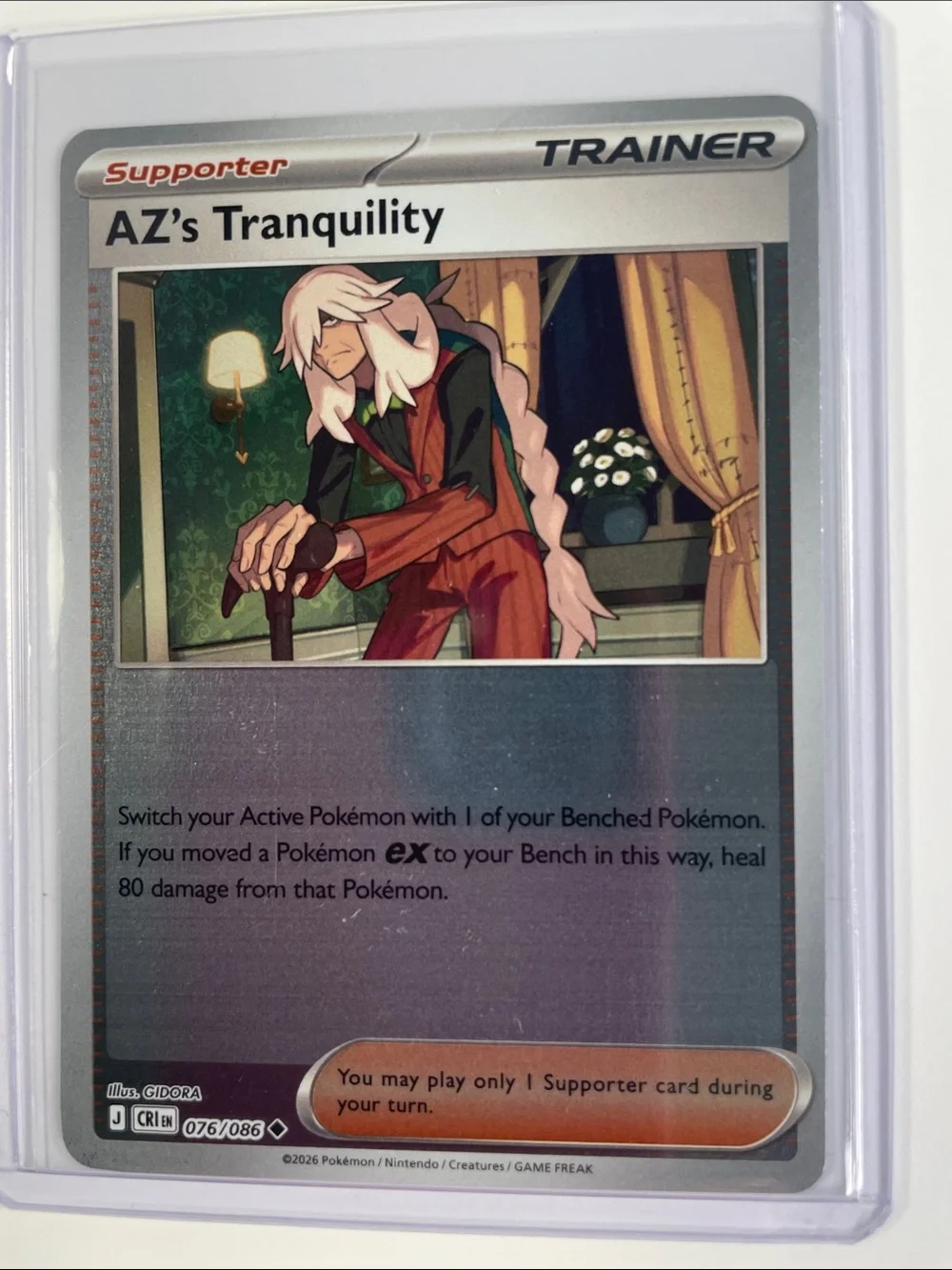 Pokemon AZ's Tranquility Trainer Card - Silver, Green, Brown